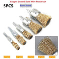 Wire Brushes Rotary Tool Copper Plating for Drill Grinder Stainless Steel