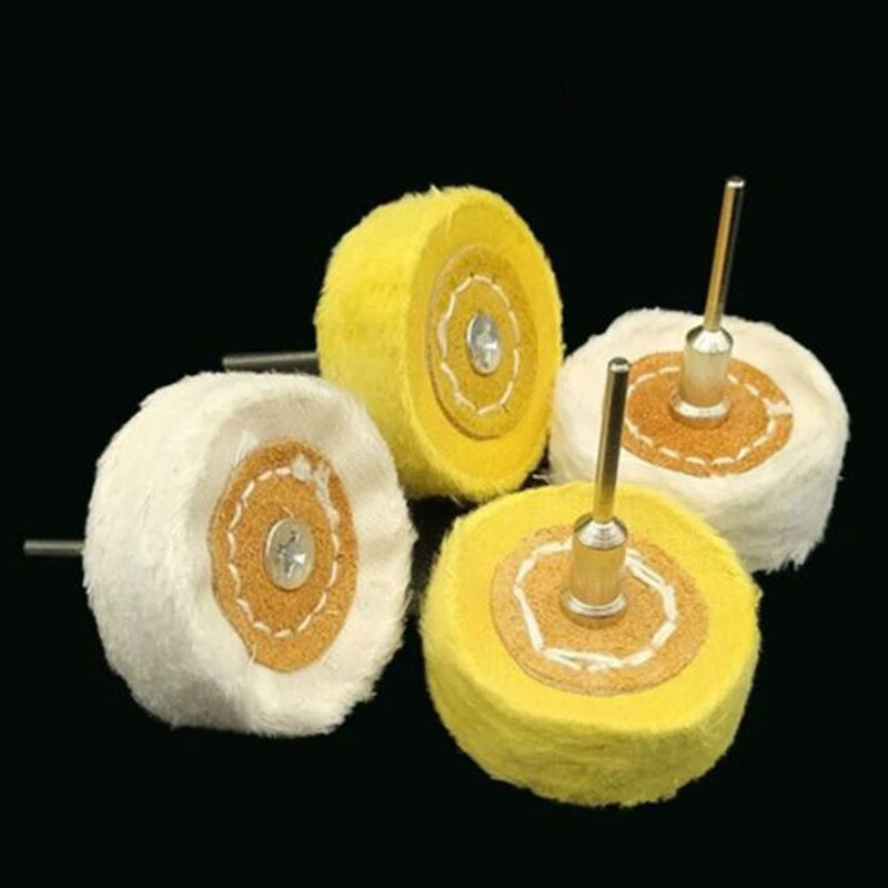 Polish Cloth Wheel Brush Head Grinder Shank Buffing Accessory Rotary Tool