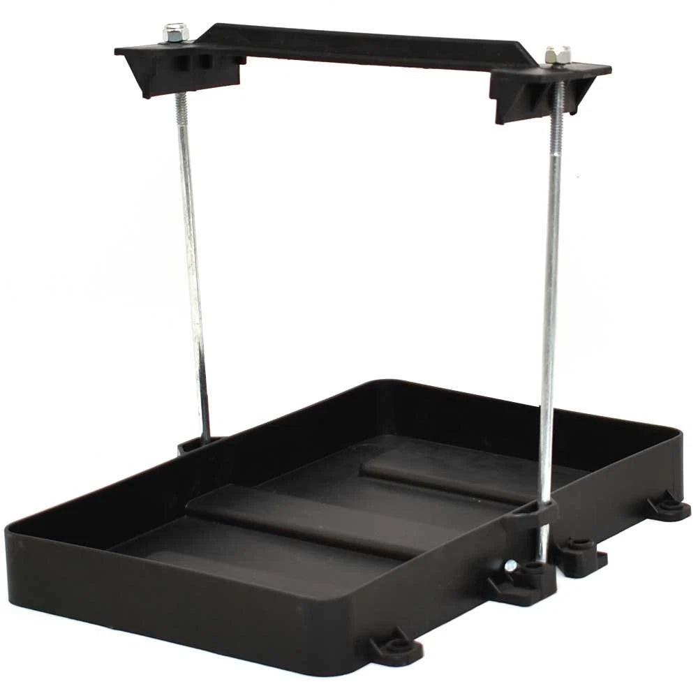 Boat Locking Battery Tray - 11 X 8 3/4 X 9 Inch Black Plastic