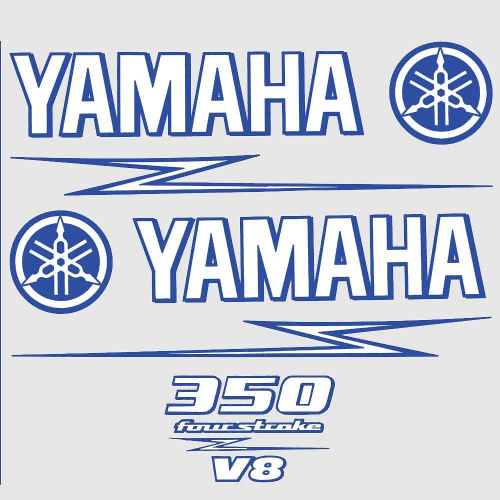 Yamaha Boat Cowling Decal U30920-12 - 350 HP Four Stroke V8 Blue (kit)