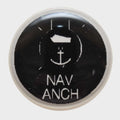 Ranger Boat Nav - Anch Button Decal - Black - Clear Vinyl 3/4 X 1/8 Inch