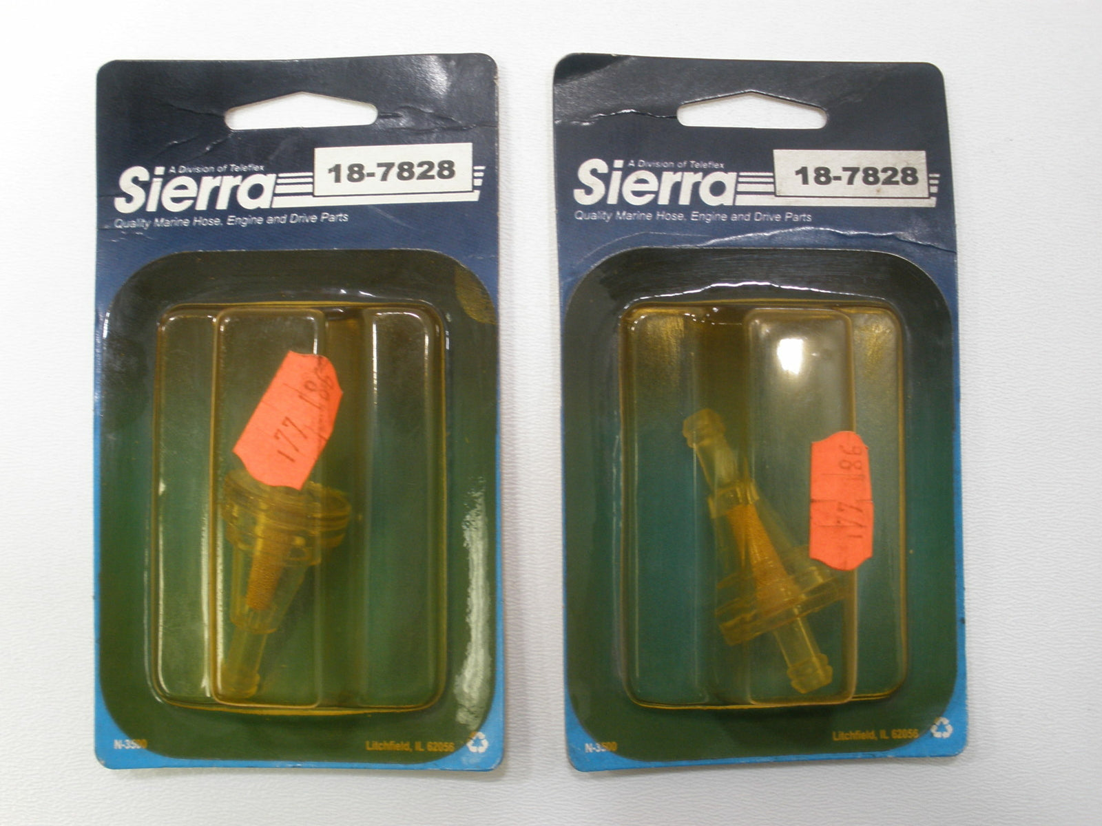 Sierra 18-7828 2 Pack Inline Boat Engine Fuel Filter for 1/4" Fuel Lines