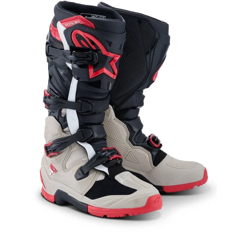 Alpinestars Boots TECH 7 Enduro Black Light Grey Bright Red