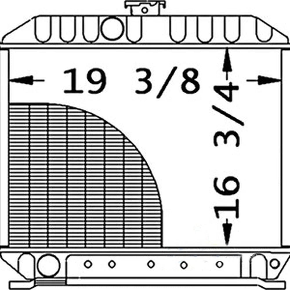1906-6323 - Radiator Fits Kubota