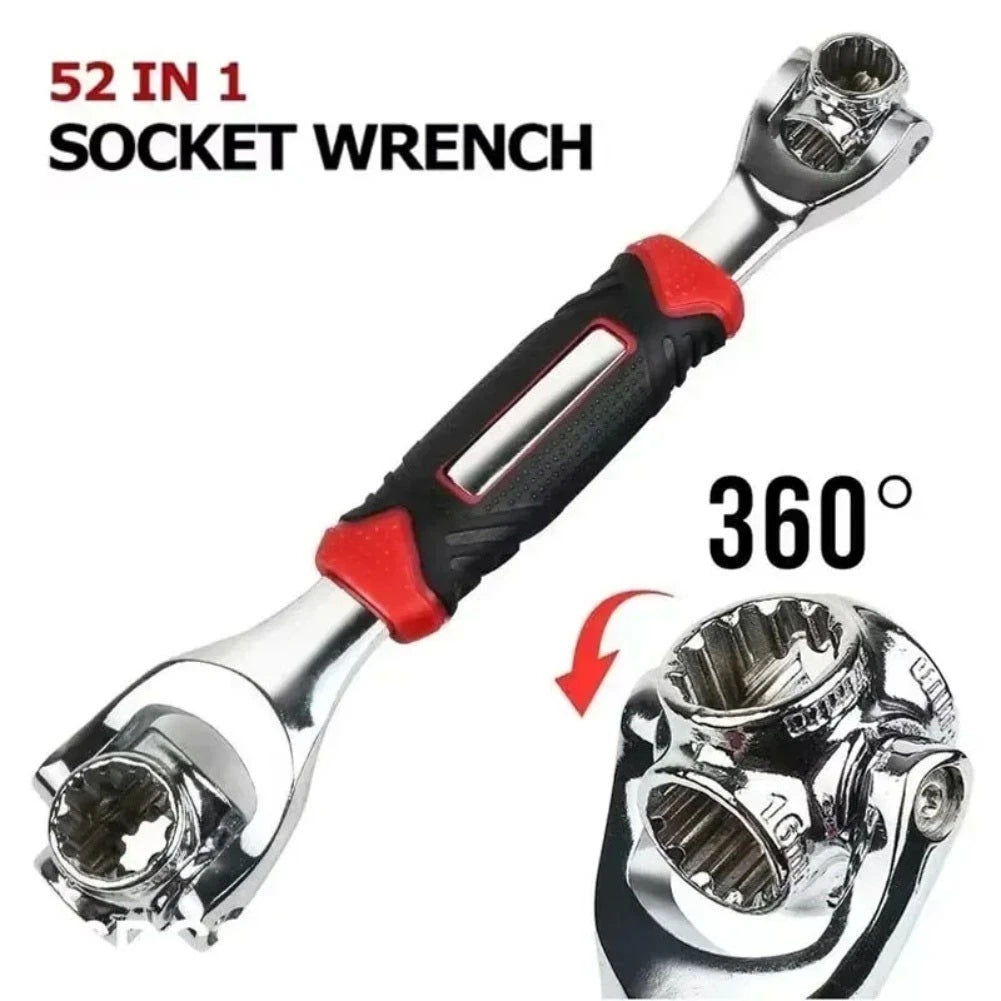Socket Wrench Set 52 in 1 with 819mm Handle and Comfortable Non Slip Grip