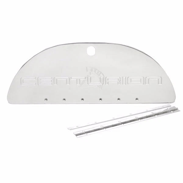 Centurion Boat Glove Compartment Door - Stainless Steel with Logo