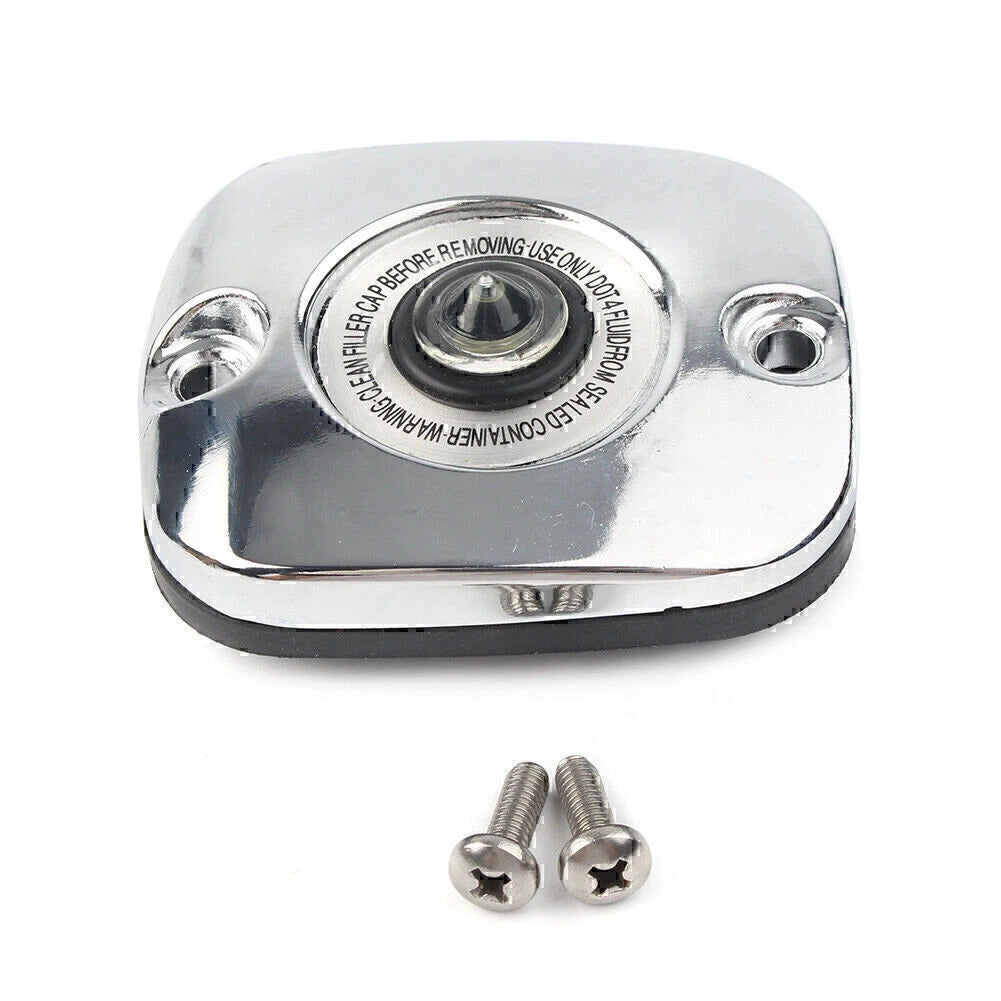 Chrome Front Brake Master Cylinder Cover for Harley XL Softail Dyna 1996-up