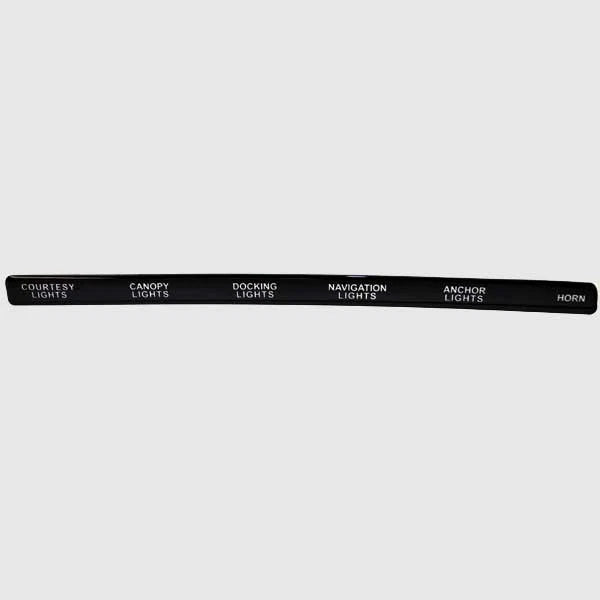 Regency Boat Raised Decal 167256 - Switch Label 9 1/2 X 1/2 Inch Black