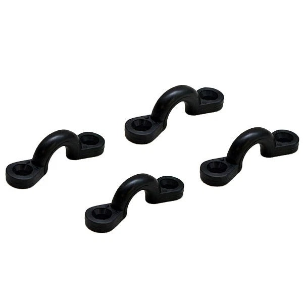 Marine Boat Bimini Eye Straps - 2 7/8 Inch Black Nylon (set of 4)
