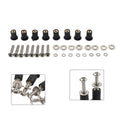 8PCS Headlight Bucket Nacelle Stainless Steel & Rubber Well Nut Kit for Harley