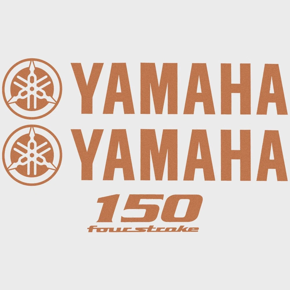 Yamaha Boat Cowling Decal HW2386 - 150 Four Stroke Bronze Sticker (kit)