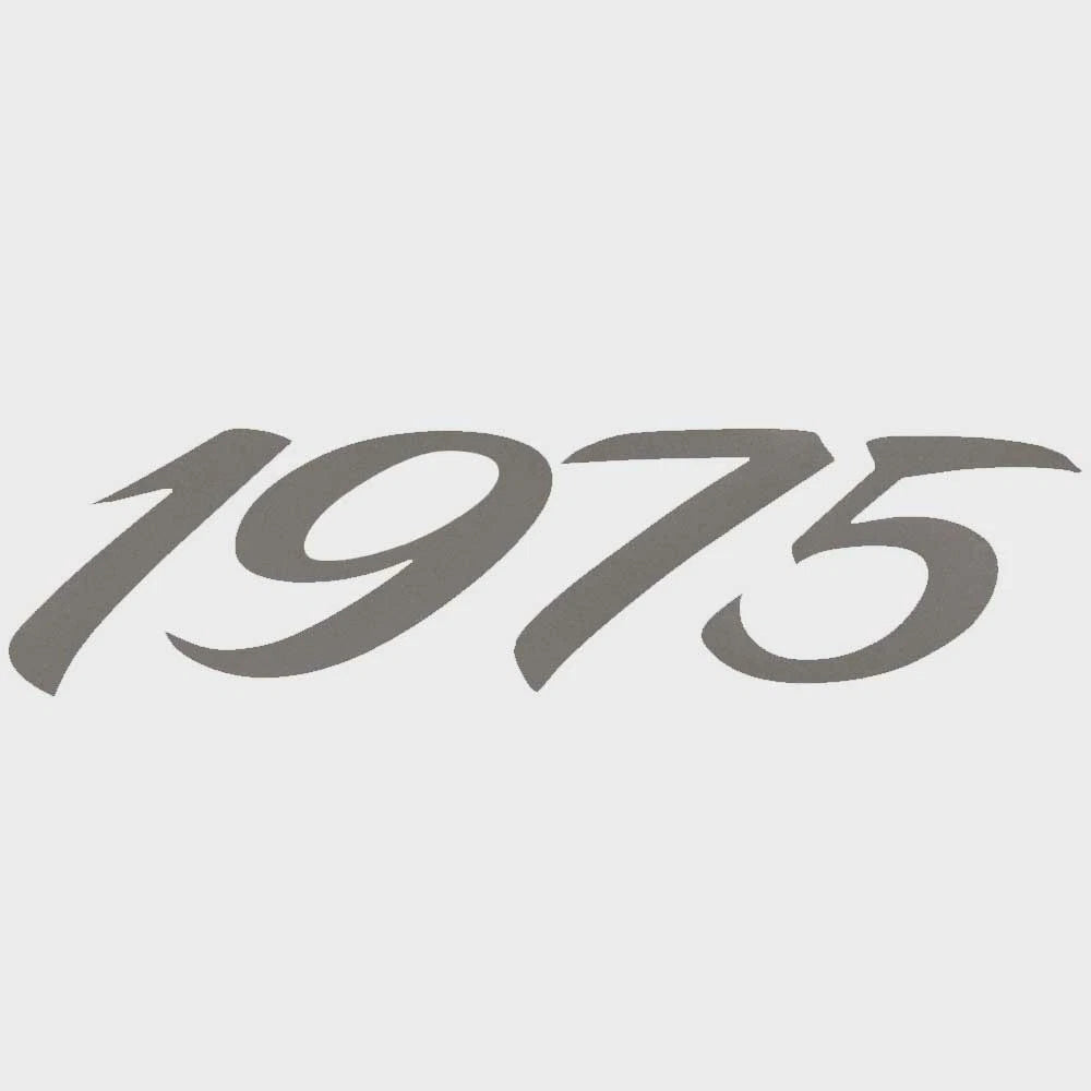 Lund Boat Decal 2257179 - 1975 Metallic Silver Sticker 7 3/8 X 1 7/8 Inch