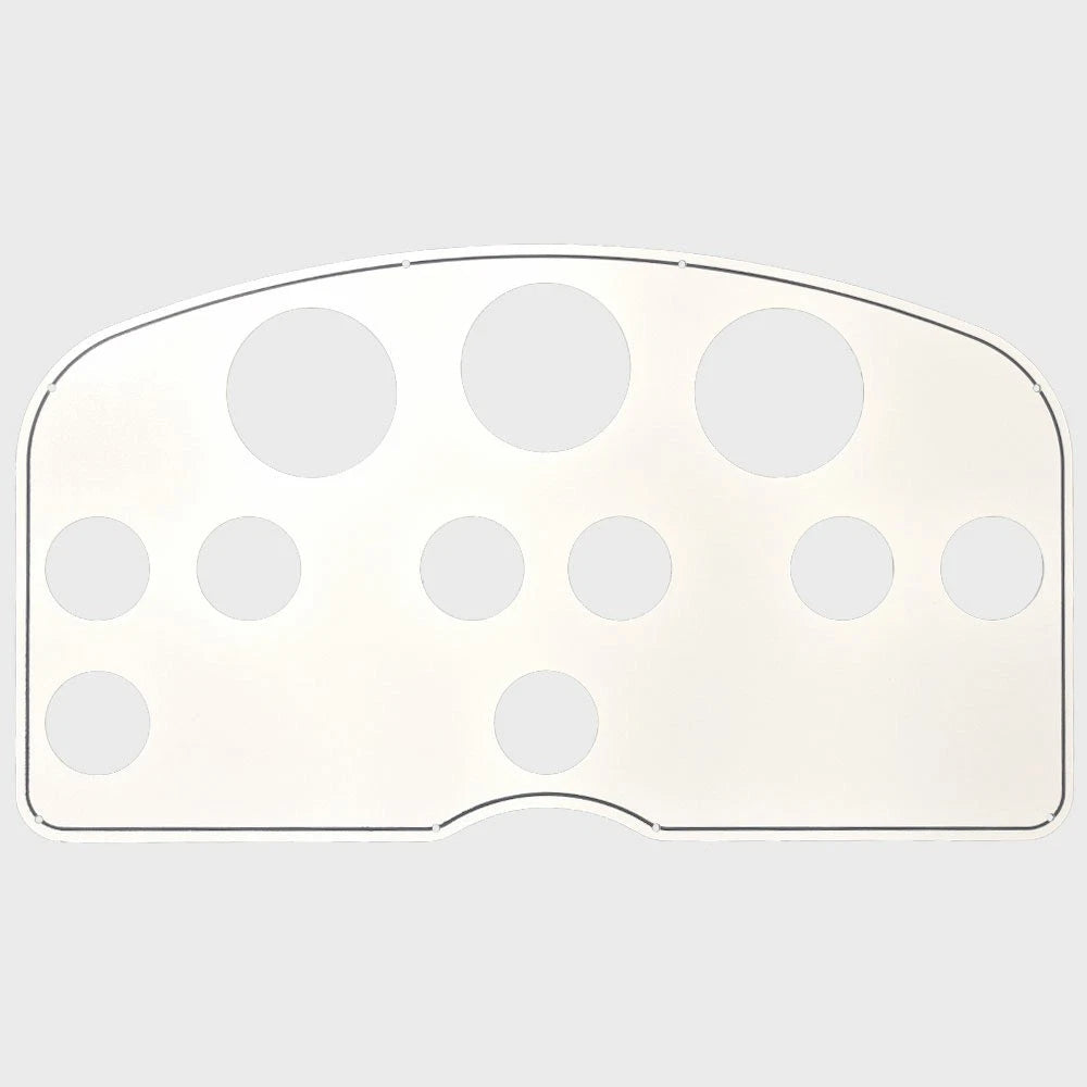 PowerQuest Boat Blank Gauge Panel - 300 Revenge Off White Aluminum