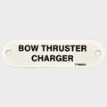 Carver Boat Bow Thruster Charger Label 7160931 - 2 3/4 X 3/4 Inch White Plastic
