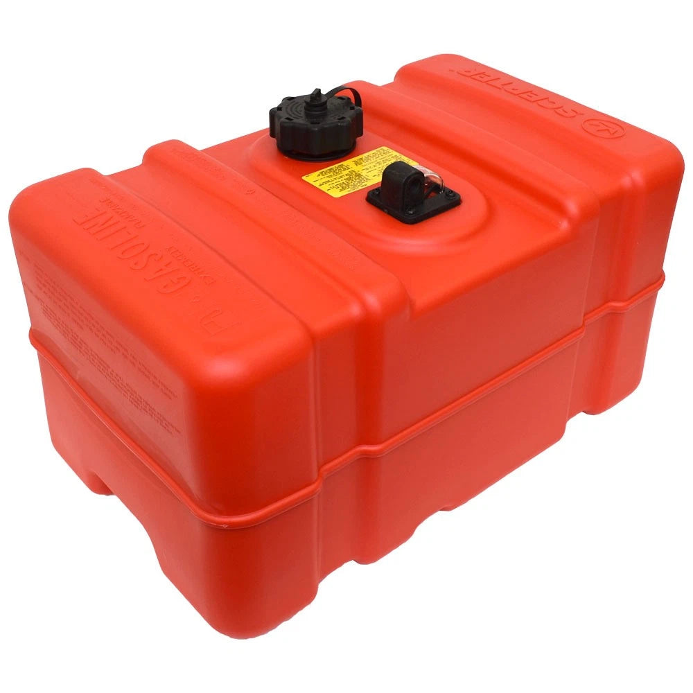 Scepter Boat Gas Fuel Tank 08668 - 12 Gallon Portable Rectangular Red