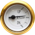 Beede Boat Trim Gauge 945190 - BRP OMC 2 Inch Gold White
