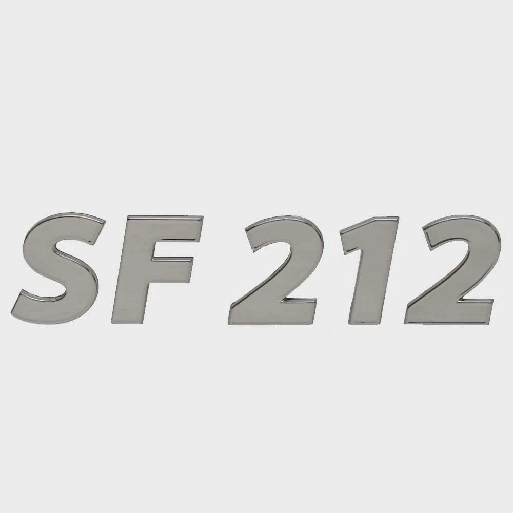 Lowe Boat Raised Emblem Decal 2194248 - SF 212 Silver 8 5/8 X 2 Inch