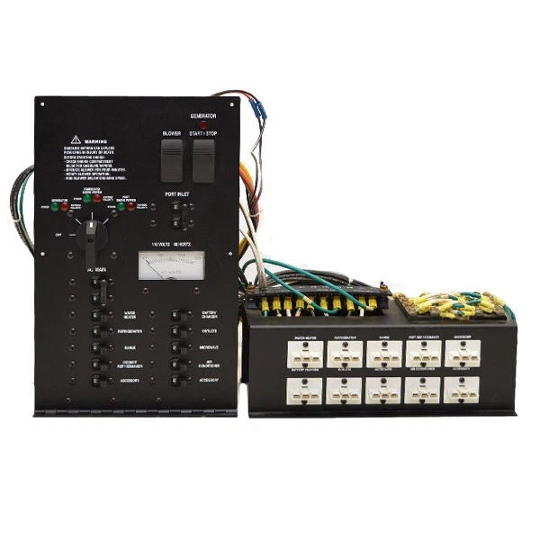Rinker Boat Terminal Breaker Box 50834 - 110 V Black 14 3/8 X 9 Inch