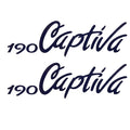 Rinker Boat Brand Decal - 190 Captiva Blue Stickers (pair)