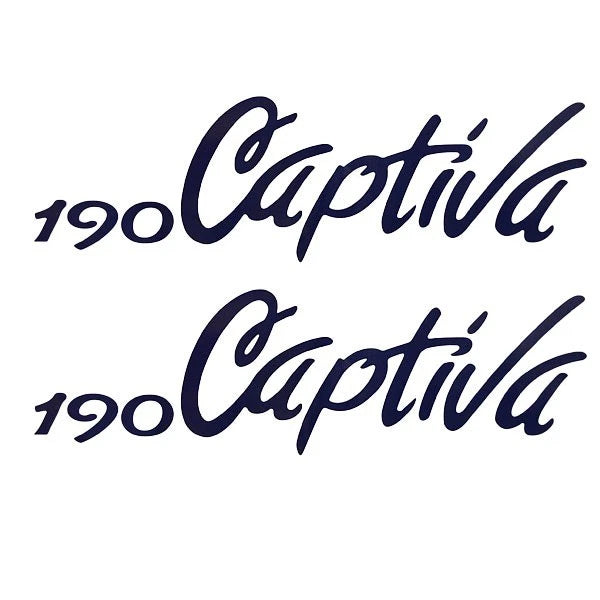 Rinker Boat Brand Decal - 190 Captiva Blue Stickers (pair)