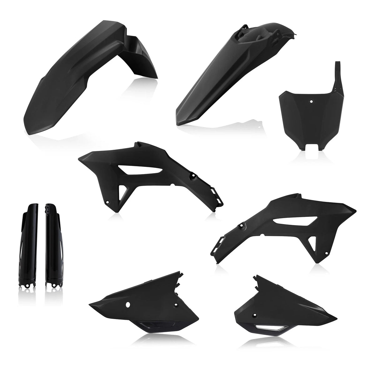 ACERBIS Plastic Kit Full Hon Black - Fits Honda CRF450R & CRF250R 2021-2024