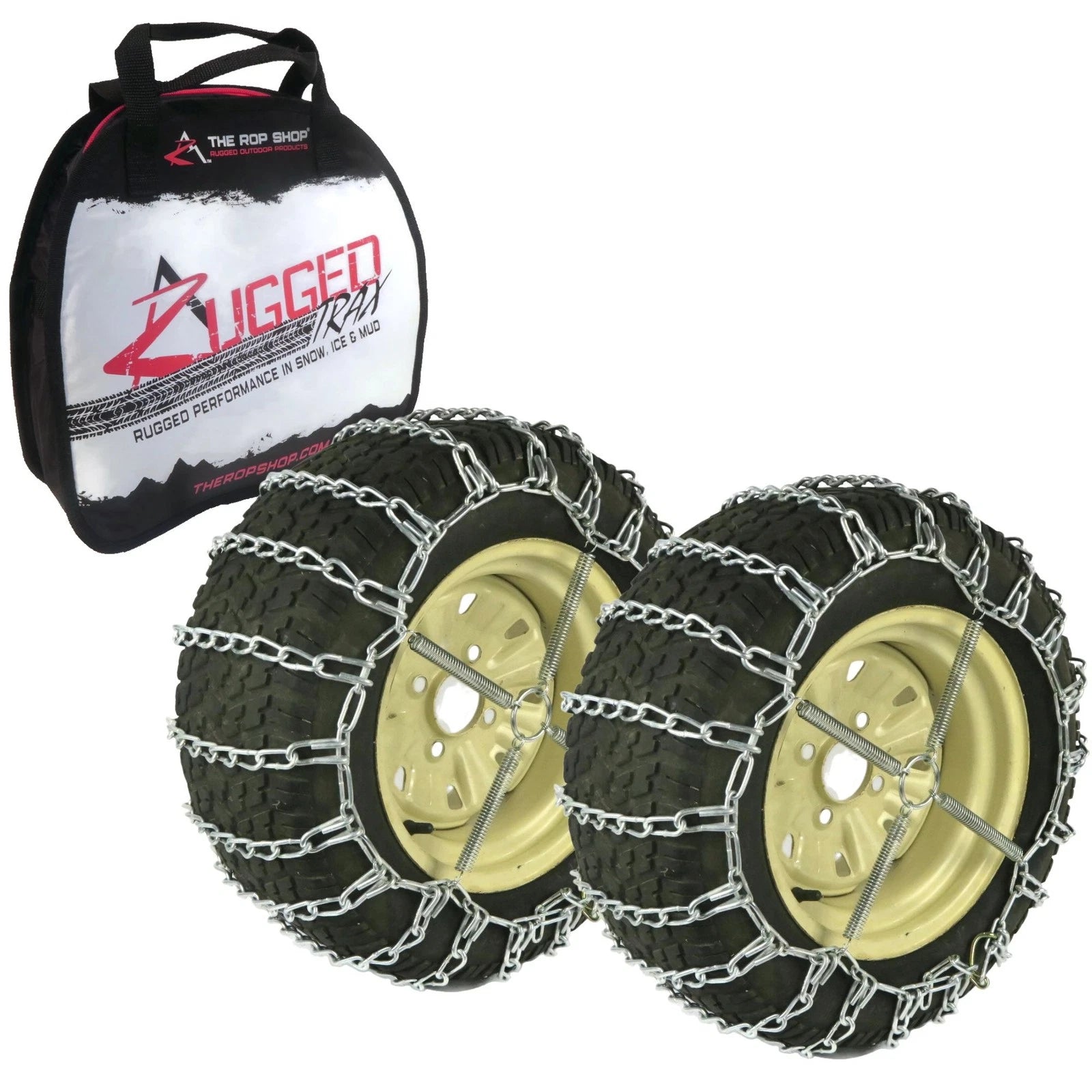 2 Link Tire Chains & Tensioners for Can-Am ATVs, UTVs with 20x10x8 Tires