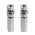 2Pcs Silver 1/4" Quick Release Flag Pole Holder for ATV UTV Motorcycle Dirt Bike