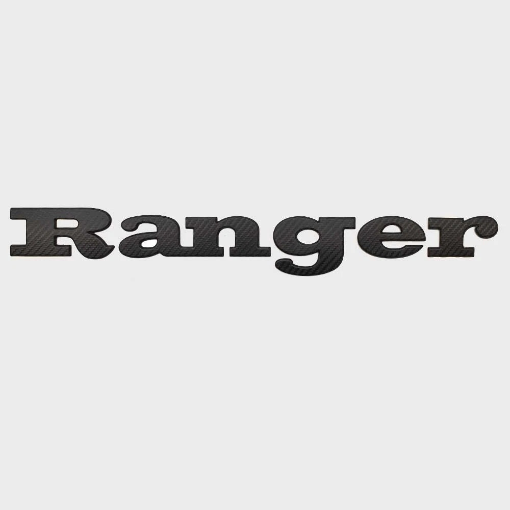 Ranger Boat Raised Emblem Decal 7604337 - Black Carbon Fiber Sticker