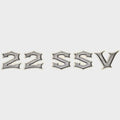 Supra Boat Raised Logo Decal Emblem 106274 - 22 SSV Silver
