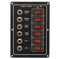 Whitecap Boat Switch - Breaker Panel SS3309 - Black Aluminum