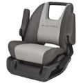 Manitou Boat Low Back Helm Seat 3014-0008417 - Gray - Blue with Bolster