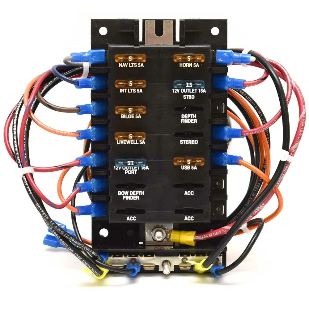 Lund Boat Fuse Block - 14-Position Panel