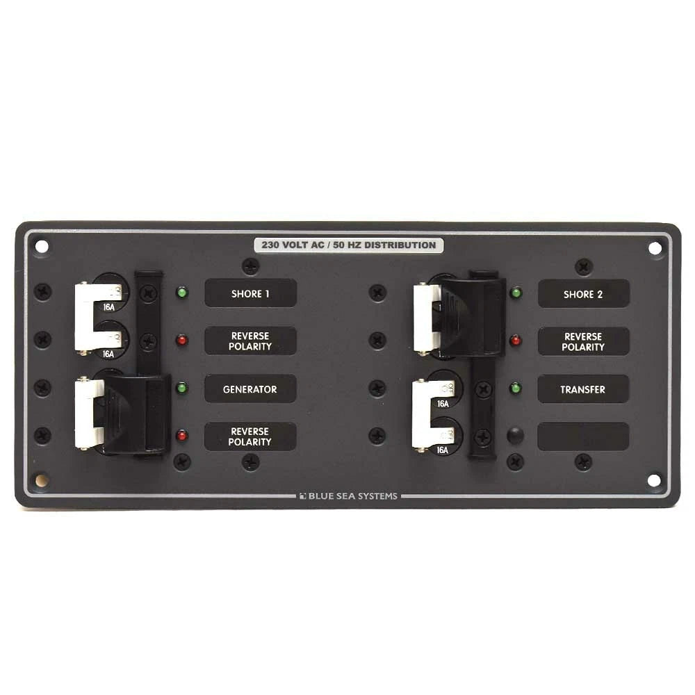 Blue Sea Boat Power Distribution Panel 8598 - 230V AC Source Selector