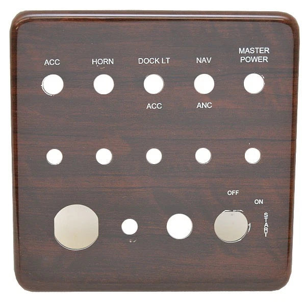 South Bay Pontoon Boat Blank Switch Panel - Woodgrain Console
