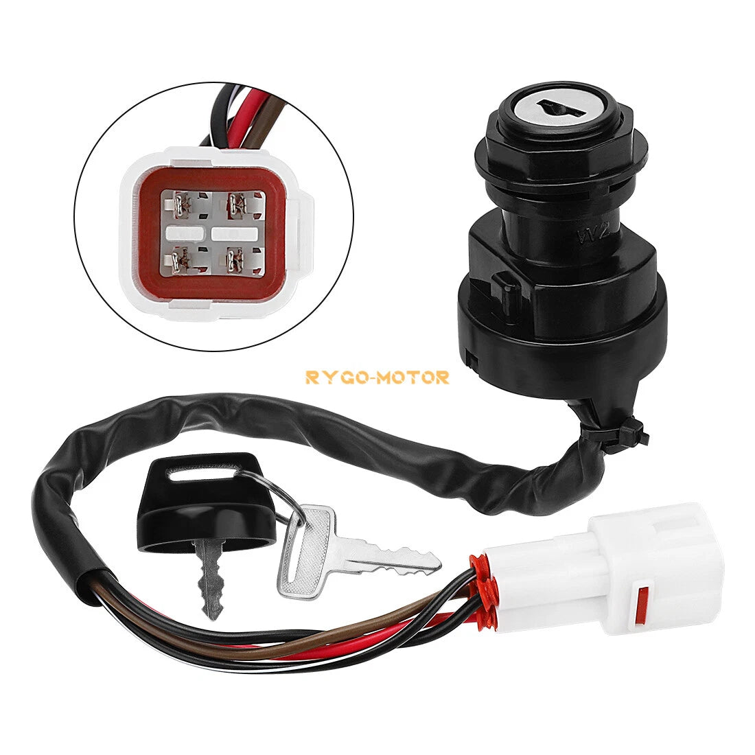 Ignition Key Switch for Yamaha Big Bear 400 YFM400 4x4 2x4 2000-2001 ATV