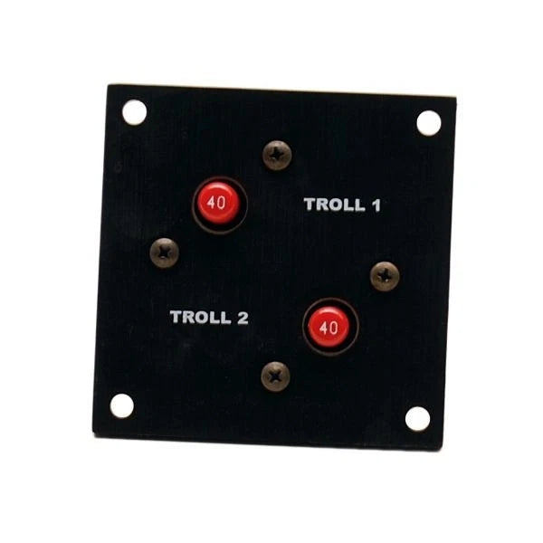 Boat Trolling Motor Breaker Panel - 40 Amp 3 3/4 X 3 3/4 Inch