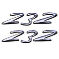 Rinker Boat Brand Decal - 232 Gray White Stickers (pair)