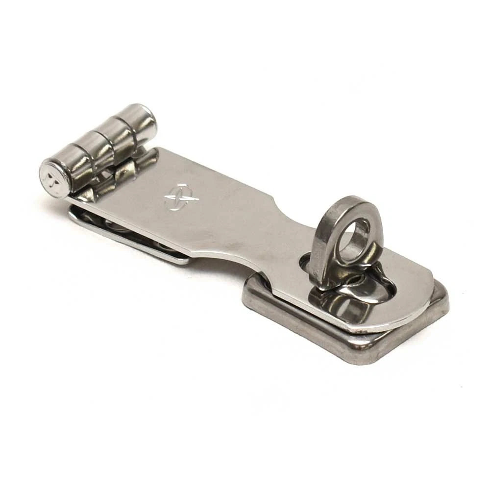 Gemlux Boat Hinged Hasp Latch 1246 - Stainless Steel Silver (2 Pieces)