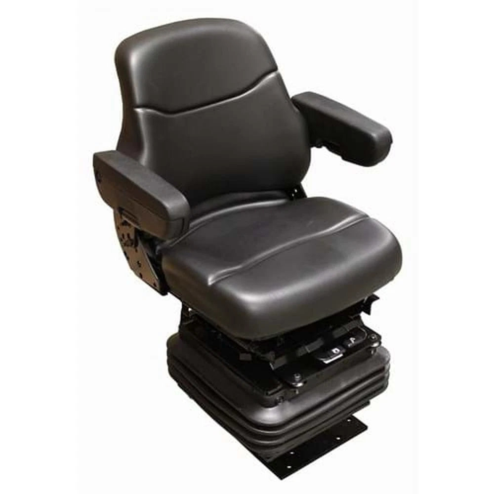 Mid Back Vinyl Seat with Mechanical Suspension Fits Caterpillar AT377302 AT407315