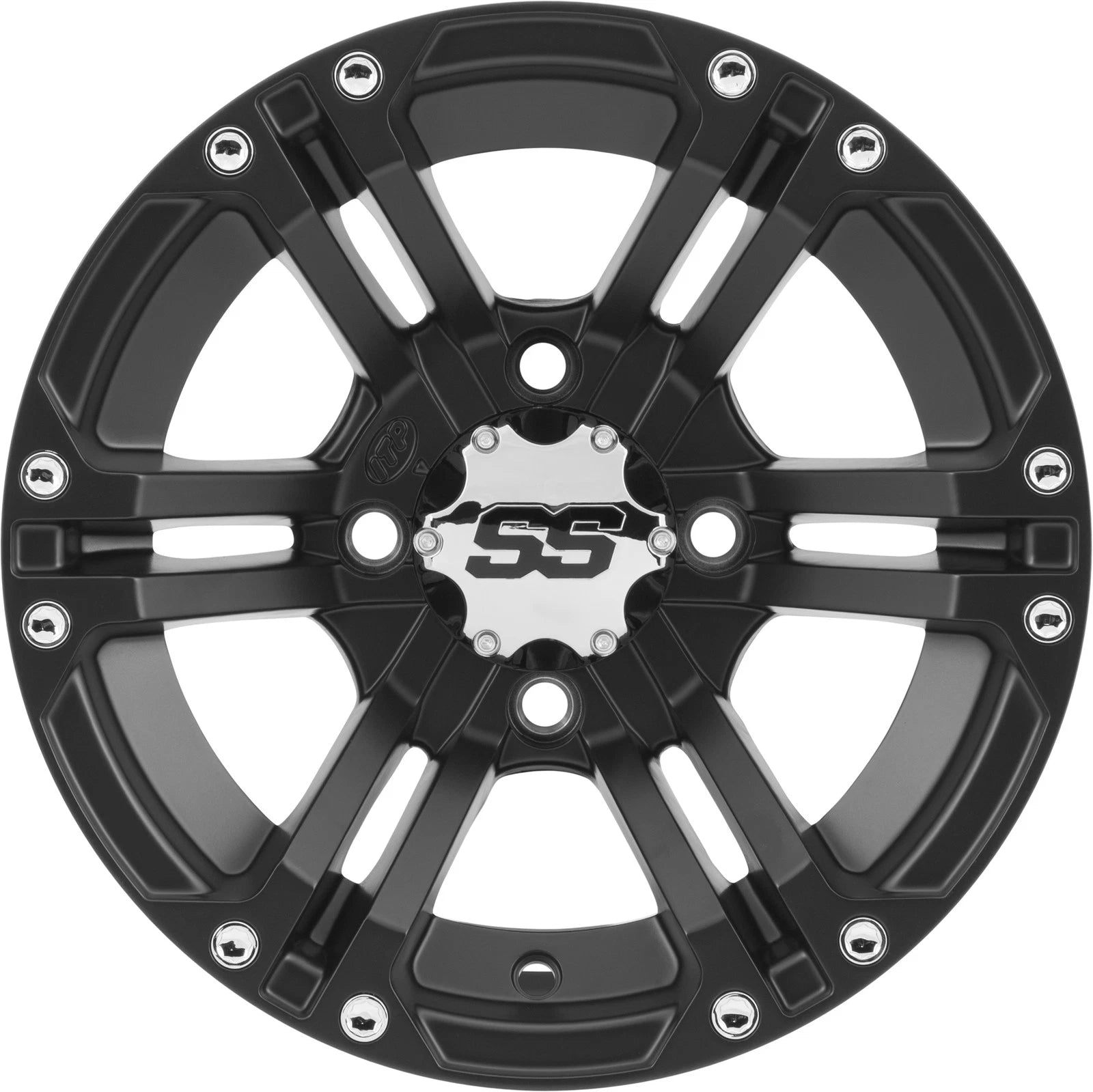 ITP SS212 Black Aluminum ATV/UTV Wheel 12x7 4/137 5+2 Offset