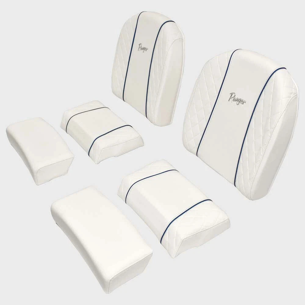 Ranger Boat Leaning Post Seat Cushions - 2510 - 2360 - 2660 Bay White