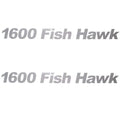 Crestliner Boat Model Decals - 1600 FishHawk Silver Stickers (pair)