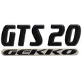 Gekko Boat Raised Decal 8628-0106 - GTS 20 Black Silver Sticker