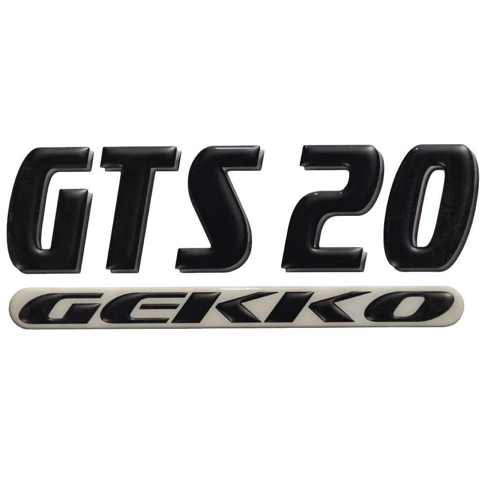 Gekko Boat Raised Decal 8628-0106 - GTS 20 Black Silver Sticker