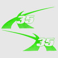 2013 MasterCraft X35 Boat Decal 2966011 - Green Stickers (set of 2)