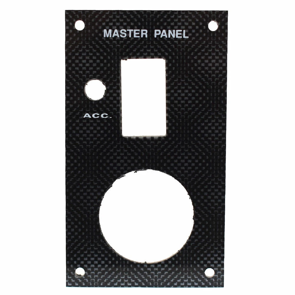 Bass CAT Boat Blank Master Panel - Rocker Switch Carbon Fiber