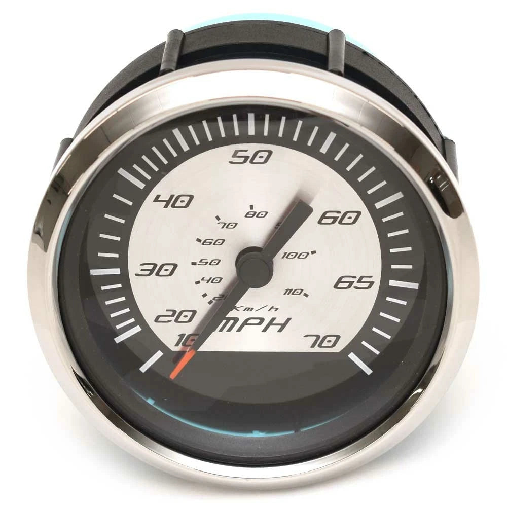 Faria Beede Boat Speedometer Gauge SEK062A - 3 1/4 Inch Silver Black