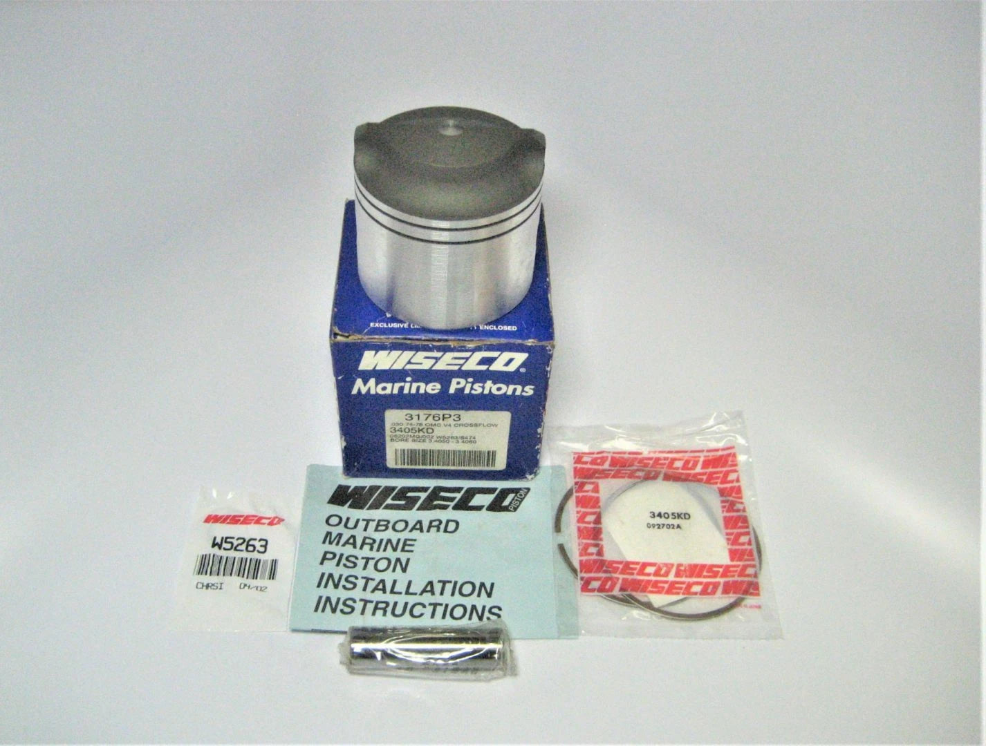 Wiseco 3176P3 74-78 Johnson Evinrude OMC Crossflow 85HP Outboard Piston Kit