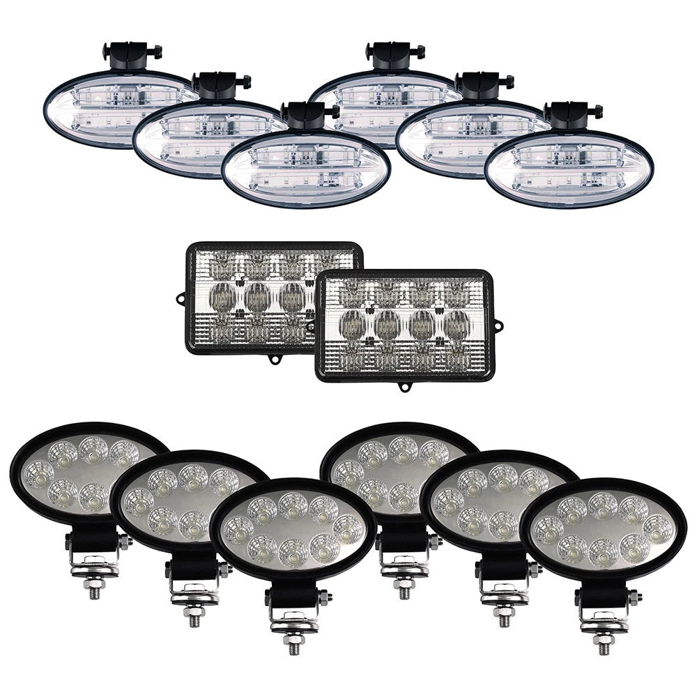 Complete Flood Beam Light Kit Fits John Deere 9000 Series Combines - (pkg. of