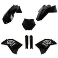 POLISPORT PLASTIC KIT + FORK GUARDS KTM SX/SX-F 2008-2010, BLACK